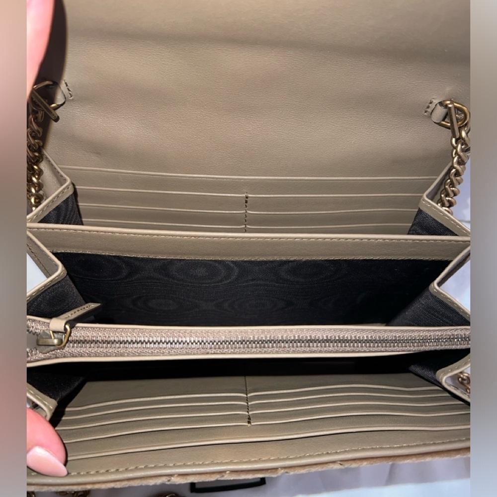 Gucci Velvet Marmont wallet chain bag - Picture 4 of 9